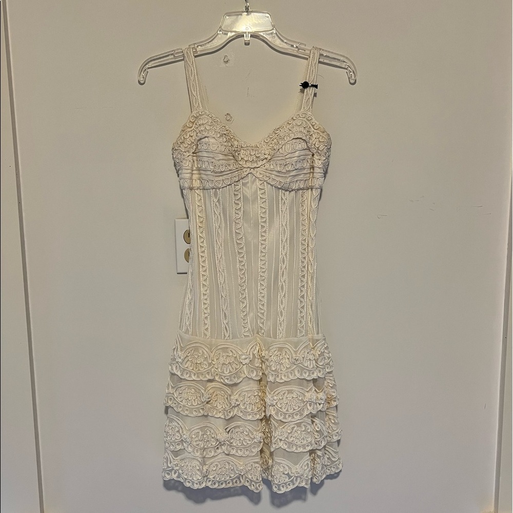 Sue Wong beaded white dress, size 2